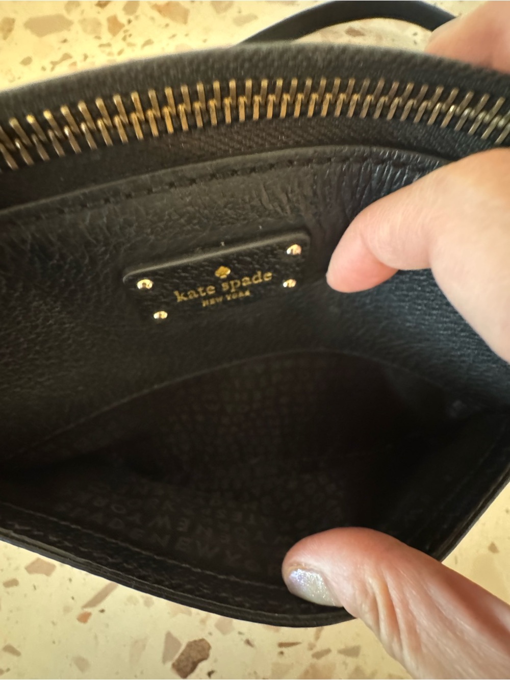 Kate Spade Black Leather Crossbody Bag with Gold Hardware - Picture 2 of 16